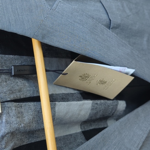 Men's Burberry Crepe Gray Casual Travel Blazer - Size 40R 50 EU NWT - Picture 4 of 11